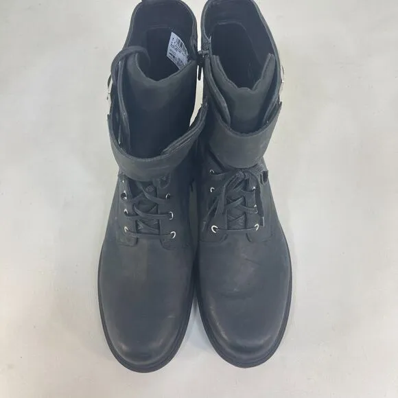 Clarks Orinoco 2 Ankle Boots Women's 9.5 M Black Size US Lace Up- Zipper Sides