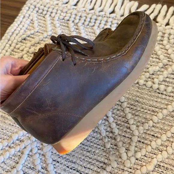 Clarks‎ Stinson Hi 26063363 Mens Brown Leather Lace Up Chukkas Boots - Size 6 m