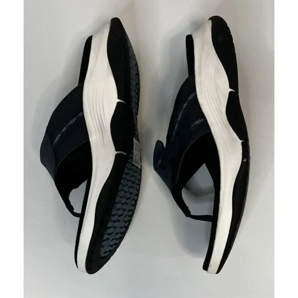 Clarks Womens US 7 W‎ Wave 2.0 Sea Flip Flop Sandal Navy Leather/ Nubuck Combine