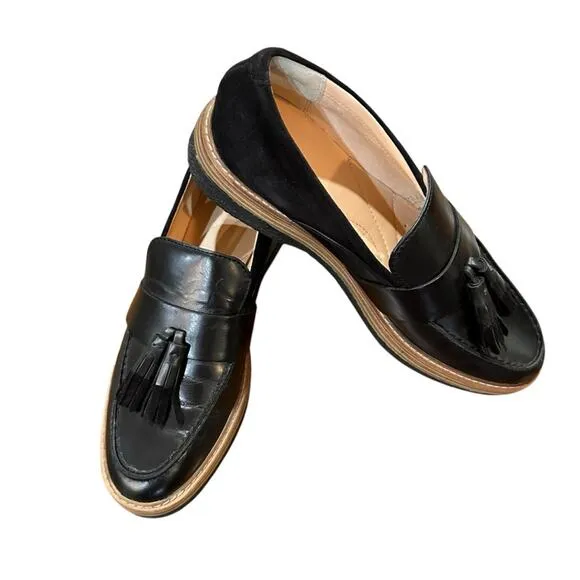 Clarks Zante Spring Loafer - Size 9.5 - Black Tassel Slip-On