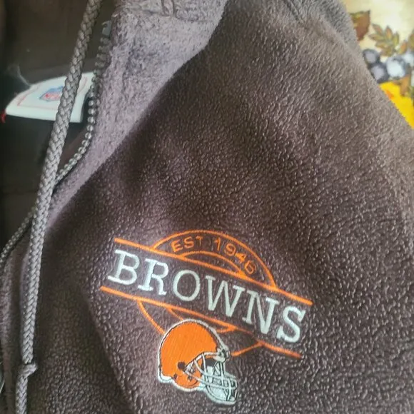Cleveland Browns Full Zip Fleece Hoodie size XL