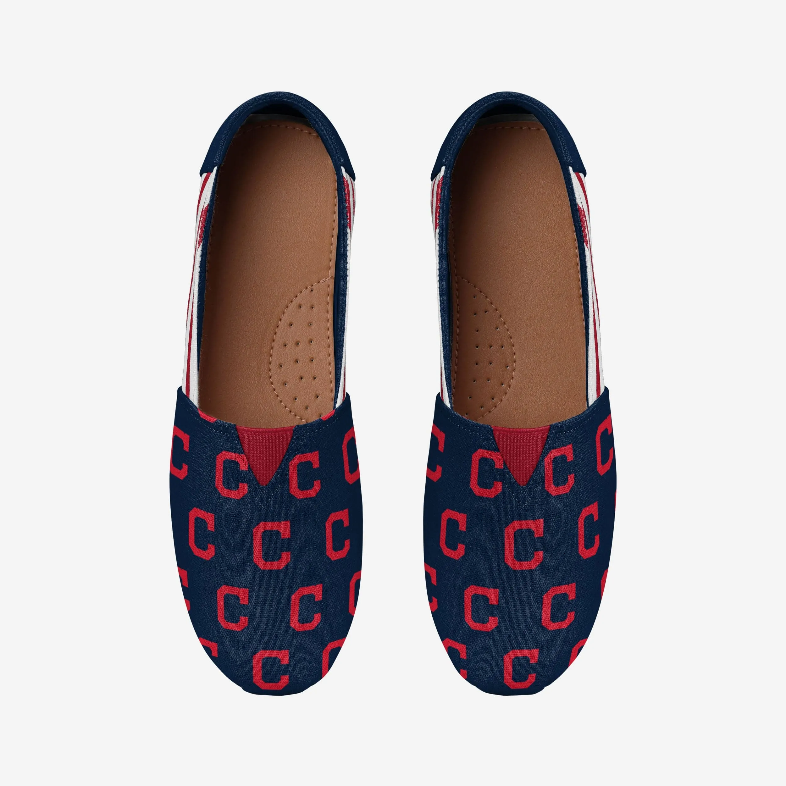 Cleveland Guardians Womens Stripe Canvas Shoe