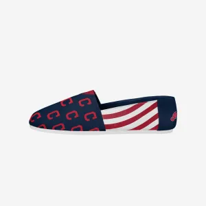 Cleveland Guardians Womens Stripe Canvas Shoe