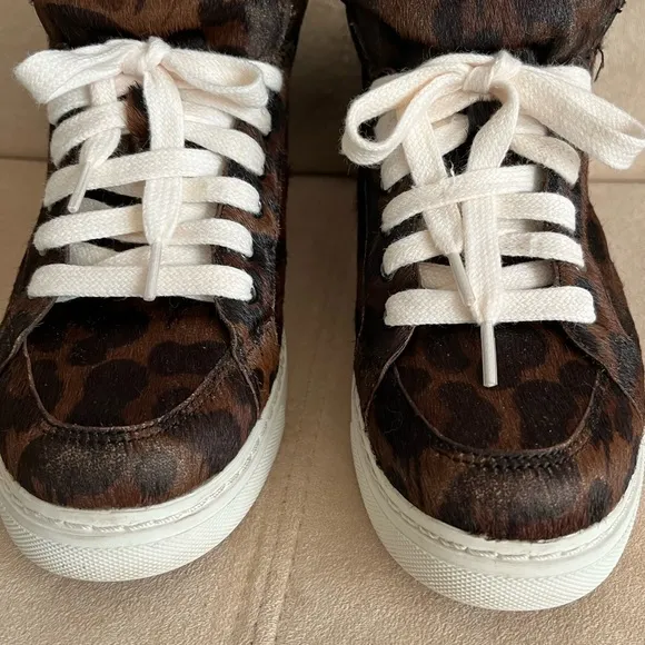 Coach Chic Leather High-top with Shearling Fleece Lining Platform Sneakers