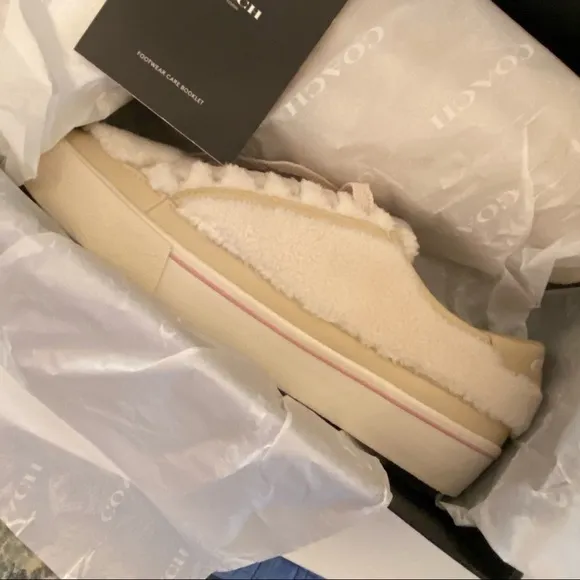 COACH Citysole Platform Sherpa Fleece Sneaker, 8.5