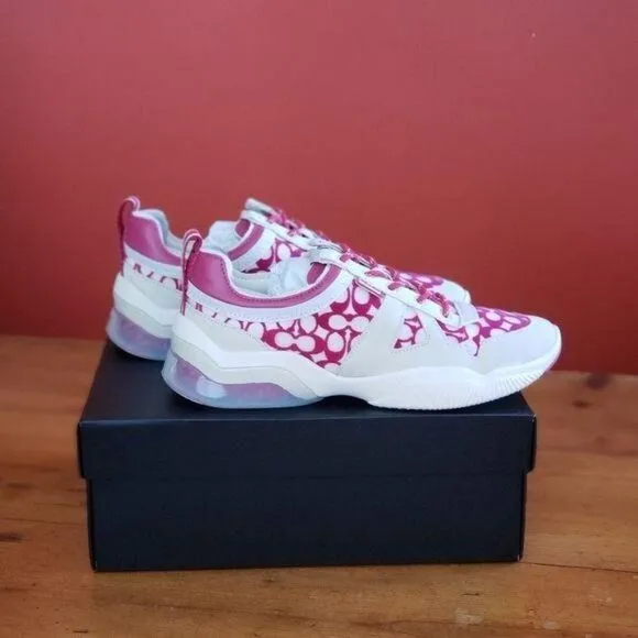 Coach Citysole Signature Mesh Running Sneakers Walking Outdoor Size 8.5B Pink