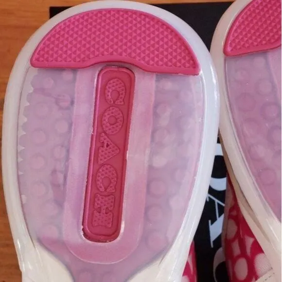 Coach Citysole Signature Mesh Running Sneakers Walking Outdoor Size 8.5B Pink