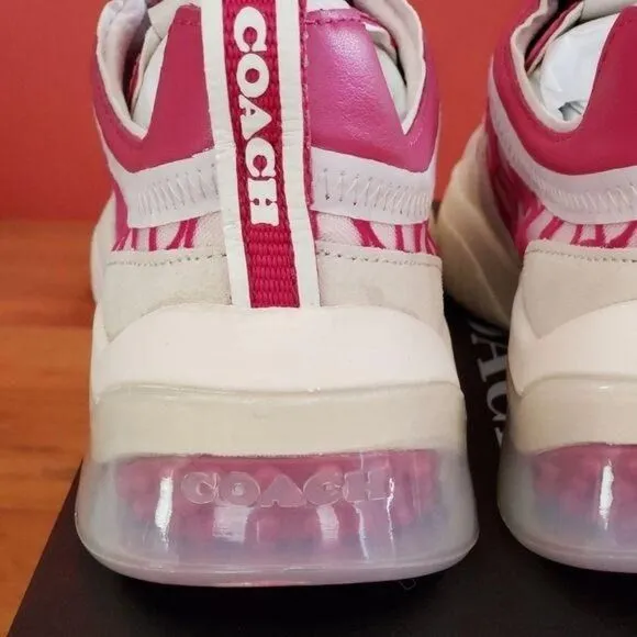 Coach Citysole Signature Mesh Running Sneakers Walking Outdoor Size 8.5B Pink