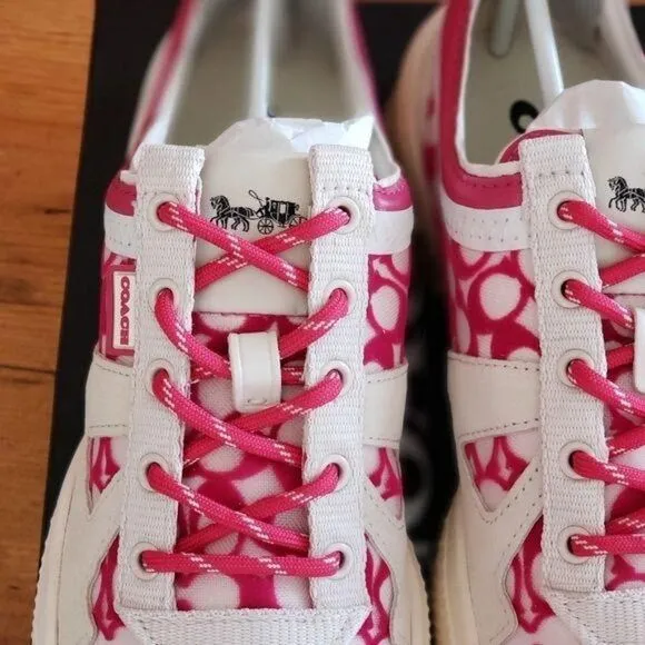 Coach Citysole Signature Mesh Running Sneakers Walking Outdoor Size 8.5B Pink