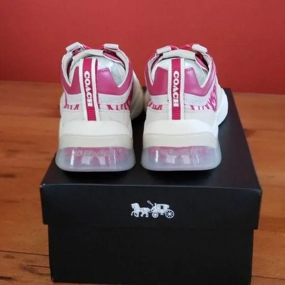 Coach Citysole Signature Mesh Running Sneakers Walking Outdoor Size 8.5B Pink