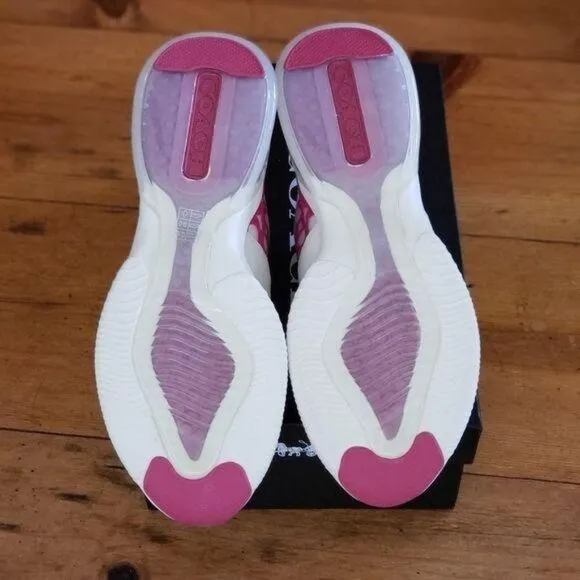 Coach Citysole Signature Mesh Running Sneakers Walking Outdoor Size 8.5B Pink