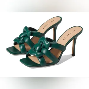 Coach Kellie Leather Slide Sandals Green 👡 NEW Size 6
