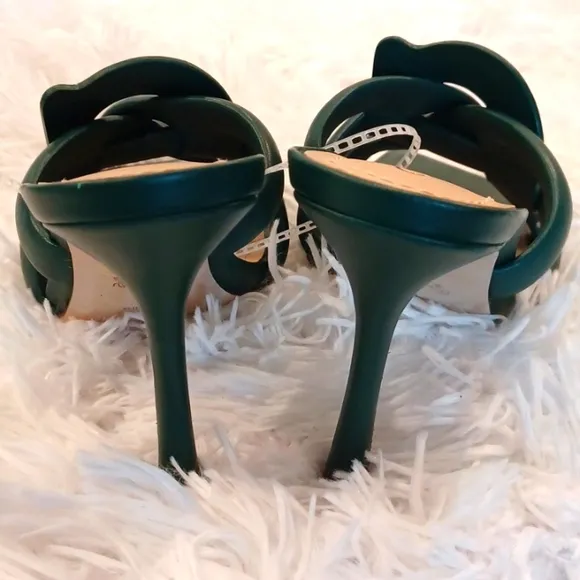Coach Kellie Leather Slide Sandals Green 👡 NEW Size 6