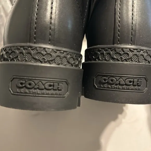 COACH Leather Lace up Boots