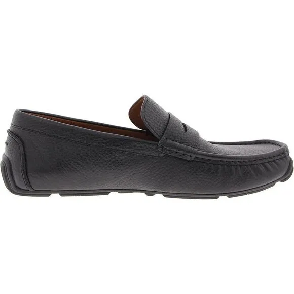 Coach Mens Black Textured Loafers New