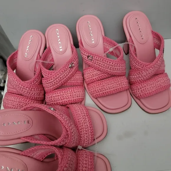 COACH Quintin Crochet Slide Sandals