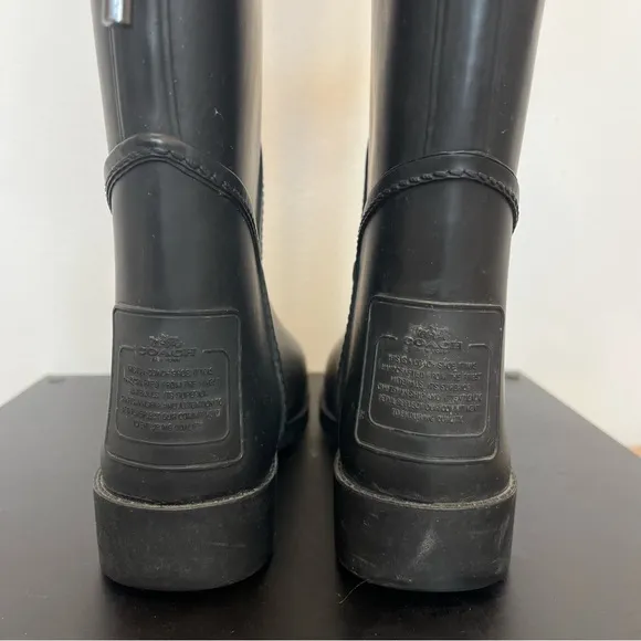 Coach Tristee Women’s Tall lace up rain boots 6