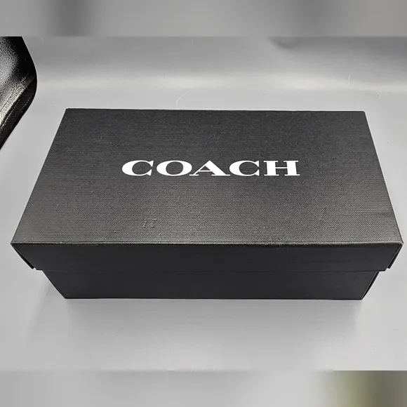 COACH ULI SPORT SLIDE WITH HORSE CARRIAGE CORNFLOWER CHALK WOMEN'S SIZE 5