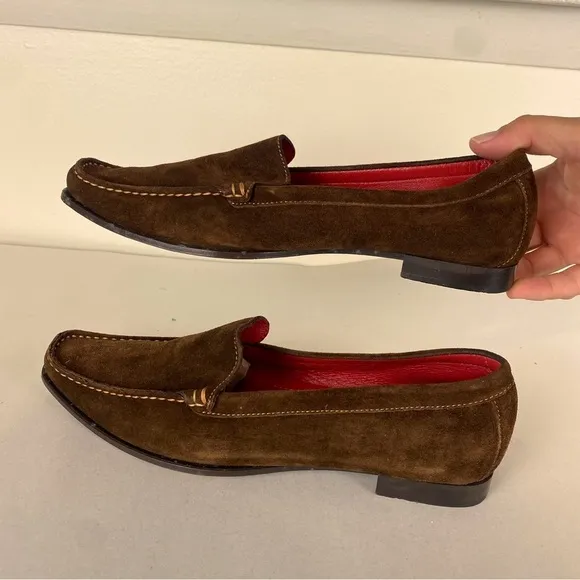 COACH Y2K Delayne Brown Suede Loafers size 6.5B