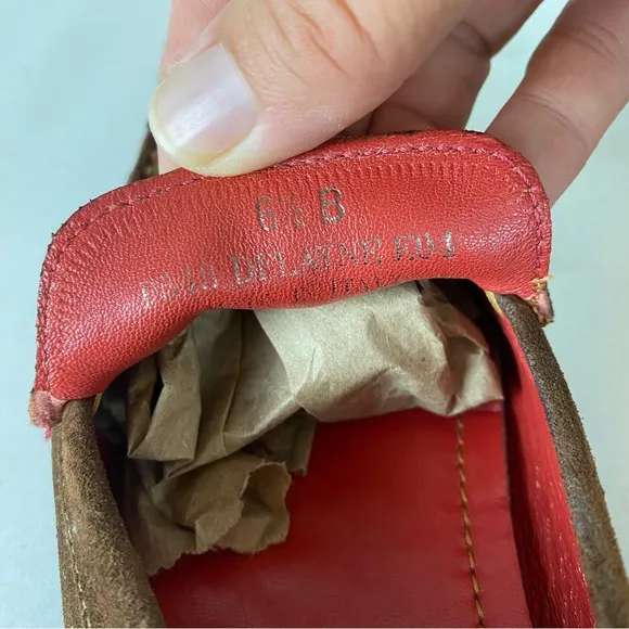 COACH Y2K Delayne Brown Suede Loafers size 6.5B