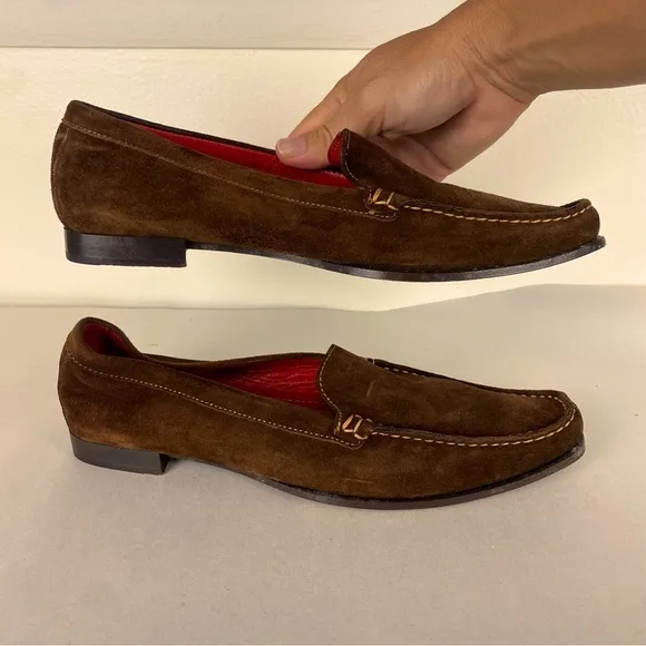 COACH Y2K Delayne Brown Suede Loafers size 6.5B
