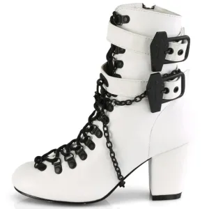 Coffin Lace Up High Heel Gothic Ankle Boots