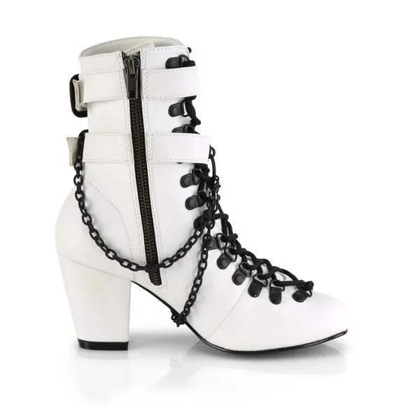 Coffin Lace Up High Heel Gothic Ankle Boots
