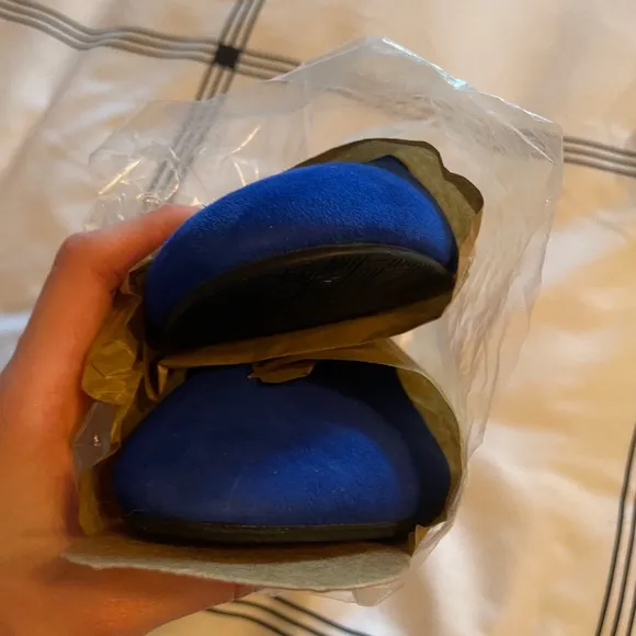 Cole Haan Blue Velvet Slip On Loafer Flats Size 11 NWT
