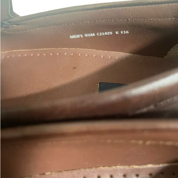 Cole Haan Dark Brown Leather Loafers w/ Bronze Horsebit Hardware Size 9.5 M