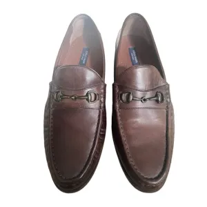 Cole Haan Dark Brown Leather Loafers w/ Bronze Horsebit Hardware Size 9.5 M