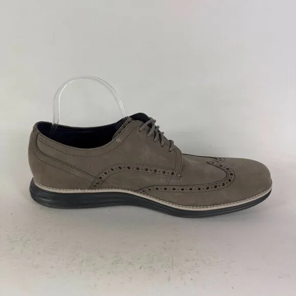 Cole Haan Grand.OS Wingtip Casual Oxford Men's 12 Beige Leather Low Top C28876