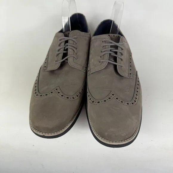 Cole Haan Grand.OS Wingtip Casual Oxford Men's 12 Beige Leather Low Top C28876