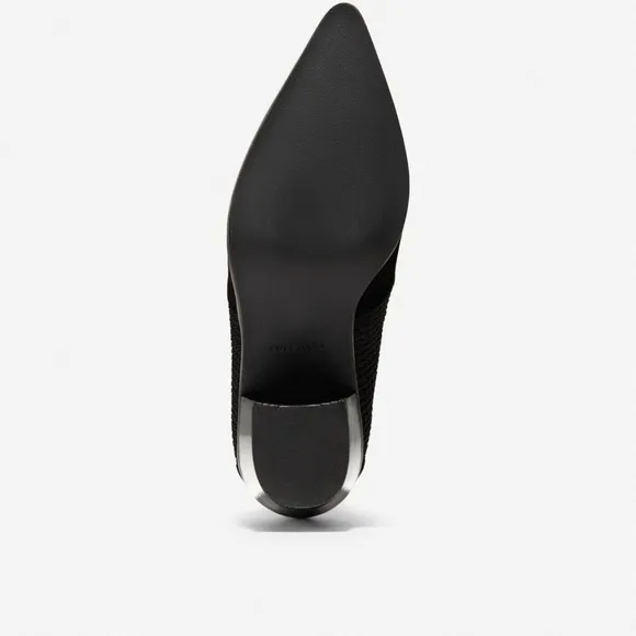 Cole Haan Maggie Black Suede Bootie Leather Pointed Toe Fashion Ankle Boots 8