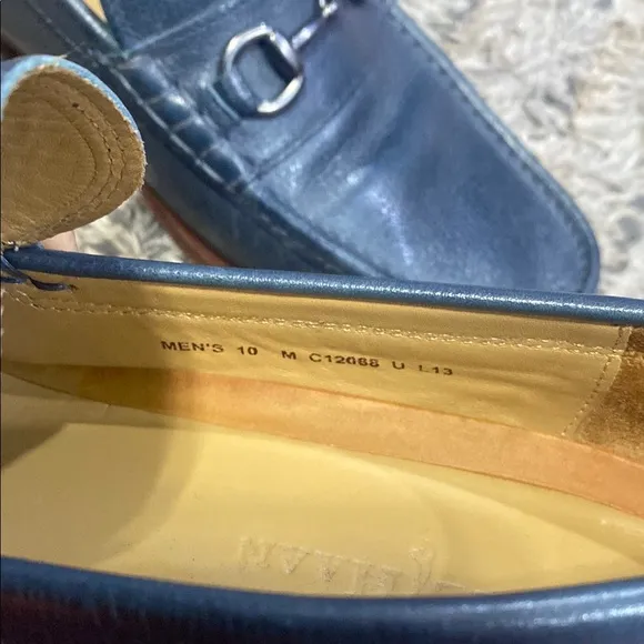 Cole Haan mens  Navy Blue leather Loafers sz 10
