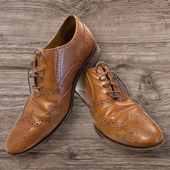 COLE HAAN Oxfords Men Size 9 Brown Leather dress shoe derby golf sport  Grand OS