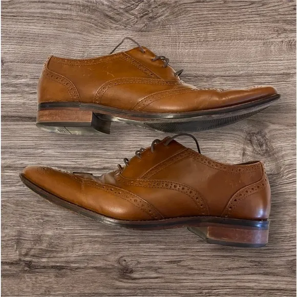 COLE HAAN Oxfords Men Size 9 Brown Leather dress shoe derby golf sport  Grand OS