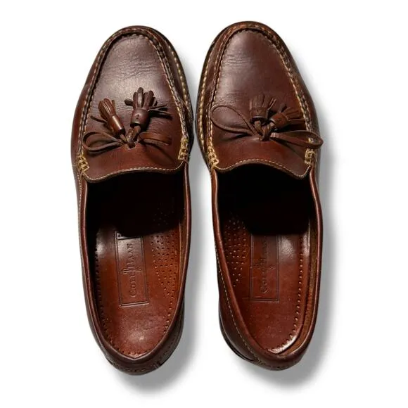 Cole Haan Tassel Loafers Womens Kriss Burnt Sienna Leather Preppy Sz 8.5 B