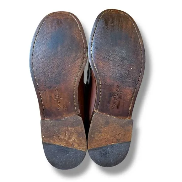 Cole Haan Tassel Loafers Womens Kriss Burnt Sienna Leather Preppy Sz 8.5 B