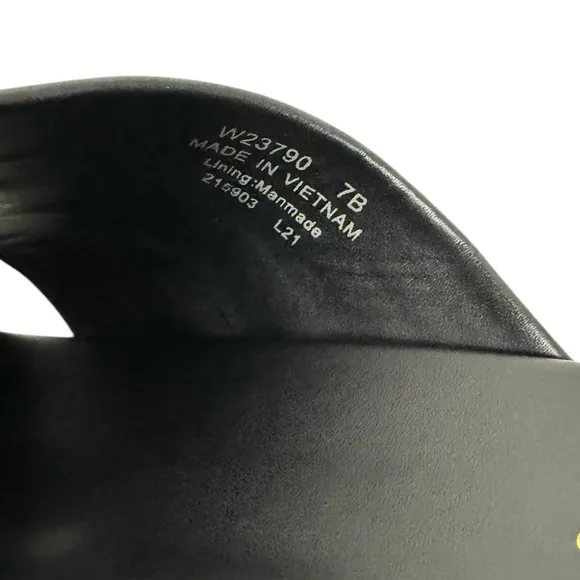 Cole Haan Zero Grand Criss Cross Leather Casual Slide Sandal Black 7