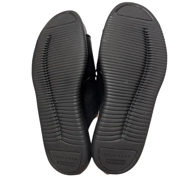 Cole Haan Zero Grand Criss Cross Leather Casual Slide Sandal Black 7
