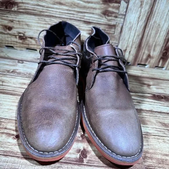 Cole Haan Chukka Boot Mens Size 10 M Curtis Ankle Boots Brown Leather Lace Up