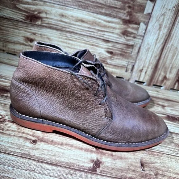Cole Haan Chukka Boot Mens Size 10 M Curtis Ankle Boots Brown Leather Lace Up