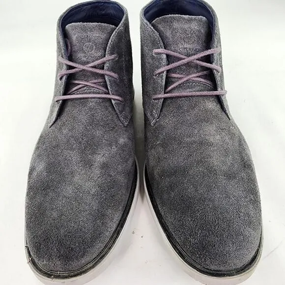 Cole Haan Grand Evolution Chukka Boots US 11 M Gray Suede Lace Up Casual Shoes