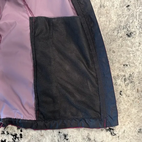 Columbia Lightweight Waterproof Hooded Jacket Purple Hooded Nylon Size Large