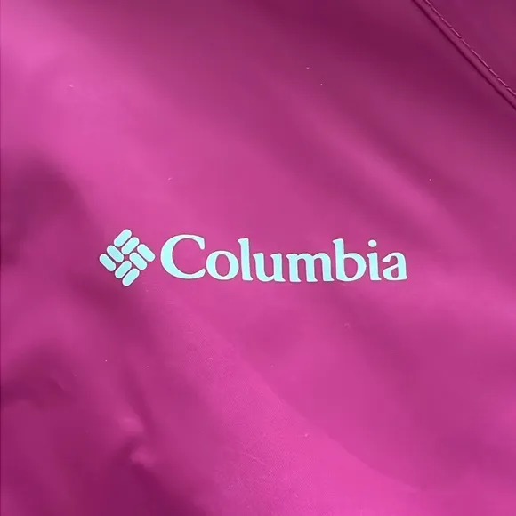 Columbia Lightweight Waterproof Hooded Jacket Purple Hooded Nylon Size Large