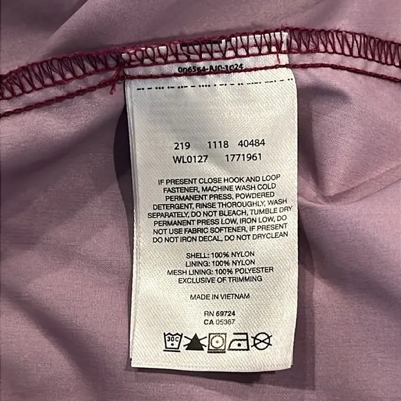 Columbia Lightweight Waterproof Hooded Jacket Purple Hooded Nylon Size Large