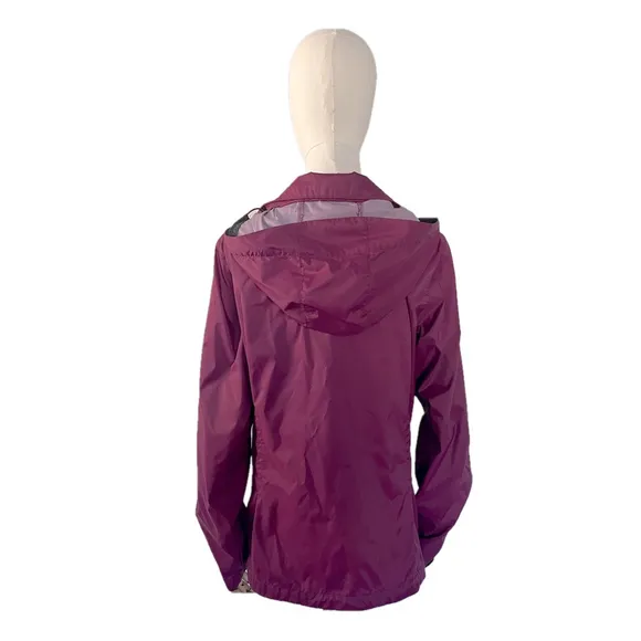 Columbia Lightweight Waterproof Hooded Jacket Purple Hooded Nylon Size Large