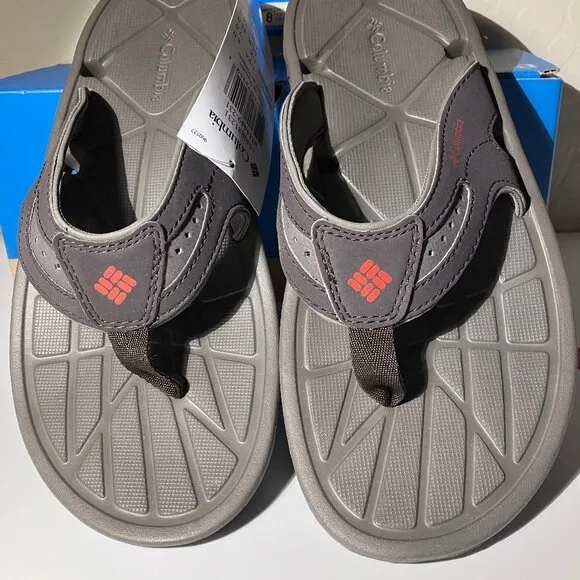 Columbia Men's Techsun Vent Flip Flops Cordovan Gypsy Brown Beach Trail 8 NWT