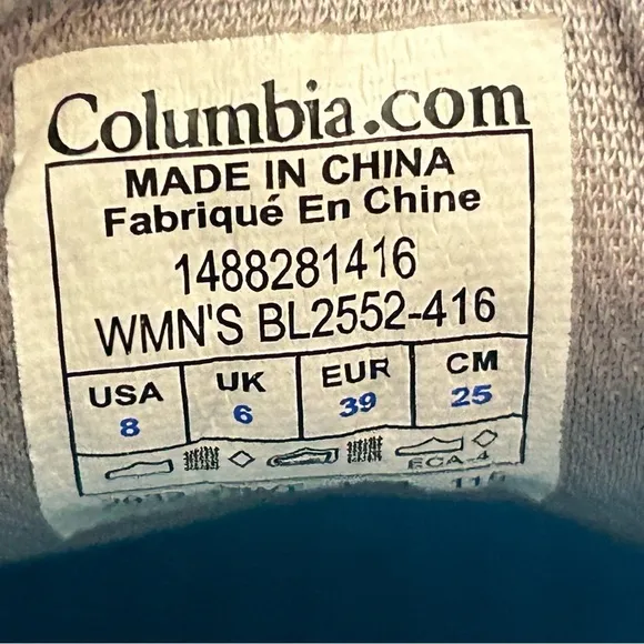 Columbia Womens Blue Drainmaker II Athletic Running Sneakers Shoes SZ  US 8