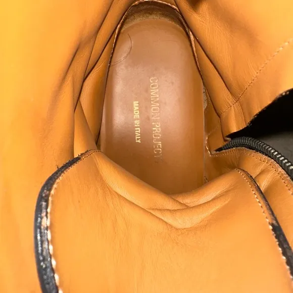 Common Projects Black Leather Boots